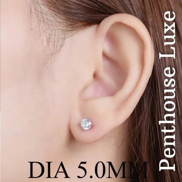 SOLID 925 Sterling Silver Hypoallergenic Stud Set - Picture 4 of 8